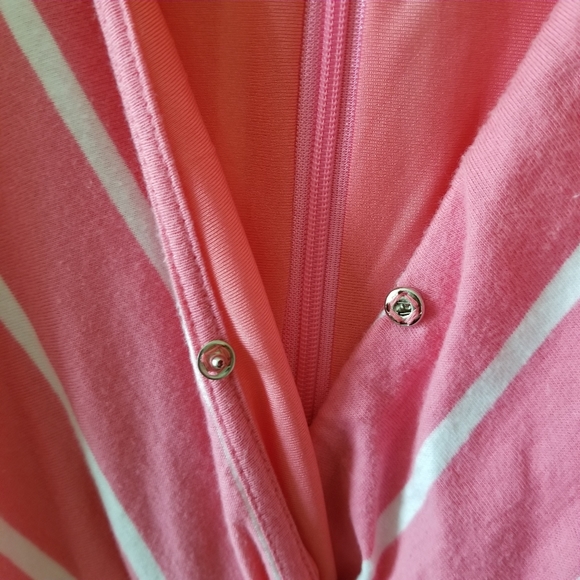 Eshakti 1X Pink Lined Dress Faux Wrap Plus 18 W 20 - Picture 6 of 12